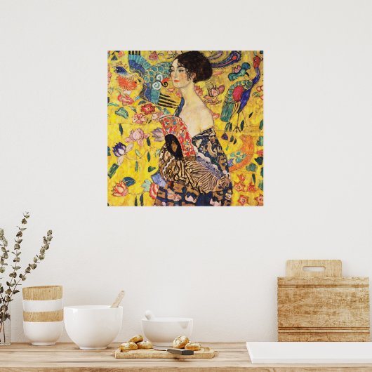 Gustav Klimt Lady With Fan Poster (Keuken)