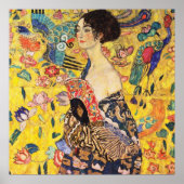 Gustav Klimt Lady With Fan Poster (Voorkant)