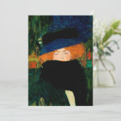 Gustav Klimt "Lady with Pet and Feat" Kaart voor f (Staand voorkant)