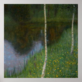 Gustav Klimt - Lakeshore met vogels Poster