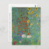 Gustav Klimt - Landelijke tuin met zonnebloemen Briefkaart (Voorkant / Achterkant)