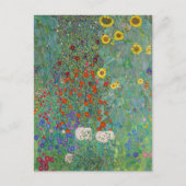 Gustav Klimt - Landelijke tuin met zonnebloemen Briefkaart (Voorkant)
