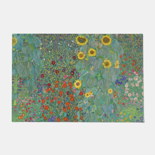 Gustav Klimt - Landelijke tuin met zonnebloemen Deurmat (Voorkant)