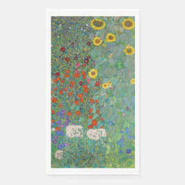 Gustav Klimt - Landelijke tuin met zonnebloemen Servet