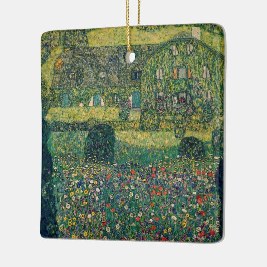 Gustav Klimt - Landenhuis van Attersee Keramisch Ornament (Links)