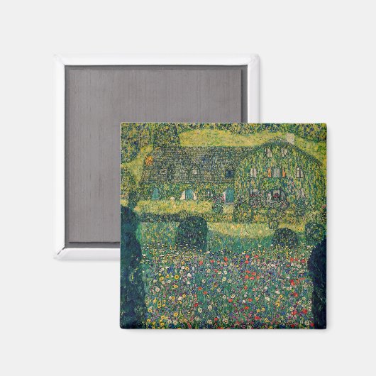 Gustav Klimt - Landenhuis van Attersee Magneet (Voorkant / Achterkant)