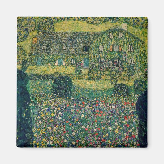 Gustav Klimt - Landenhuis van Attersee Magneet (Voorkant)