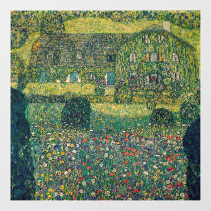 Gustav Klimt - Landenhuis van Attersee Raamsticker