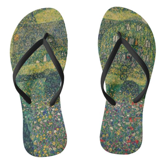 Gustav Klimt - Landenhuis van Attersee Teenslippers (Voetbed)