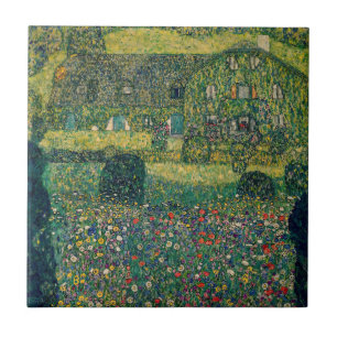 Gustav Klimt - Landenhuis van Attersee Tegeltje