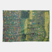 Gustav Klimt - Landenhuis van Attersee Theedoek (Horizontaal)