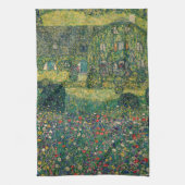 Gustav Klimt - Landenhuis van Attersee Theedoek (Verticaal)