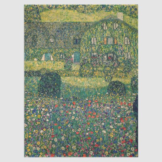 Gustav Klimt - Landenhuis van Attersee Tissuepapier