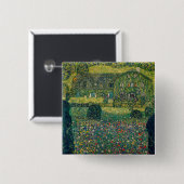Gustav Klimt - Landenhuis van Attersee Vierkante Button 5,1 Cm (Voorkant /achterkant)