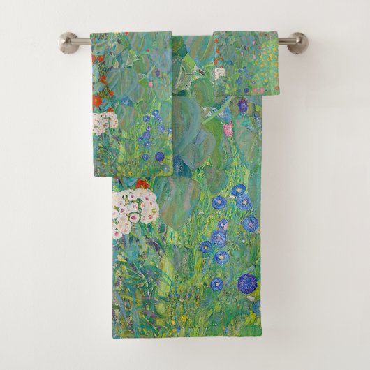 Gustav Klimt - Landentuin met zonnebloemen Bad Handdoek (Insitu)