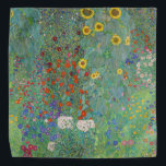 Gustav Klimt - Landentuin met zonnebloemen Bandana<br><div class="desc">Landtuin met zonnebloemen / Boerderijen tuin met zonnebloemen - Gustav Klimt in 1905-1906</div>