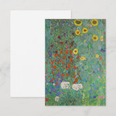 Gustav Klimt - Landentuin met zonnebloemen Bedankkaart (Voorkant / Achterkant)