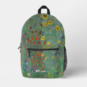Gustav Klimt - Landentuin met zonnebloemen Bedrukte Rugzak (Voorkant)