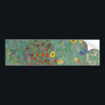 Gustav Klimt - Landentuin met zonnebloemen Bumpersticker<br><div class="desc">Landtuin met zonnebloemen / Boerderijen tuin met zonnebloemen - Gustav Klimt in 1905-1906</div>