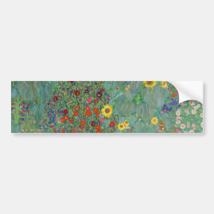 Gustav Klimt - Landentuin met zonnebloemen Bumpersticker