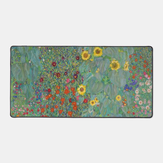 Gustav Klimt - Landentuin met zonnebloemen Bureaumat (Voorkant)