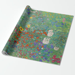 Gustav Klimt - Landentuin met zonnebloemen Cadeaupapier