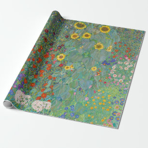 Gustav Klimt - Landentuin met zonnebloemen Cadeaupapier