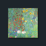 Gustav Klimt - Landentuin met zonnebloemen Canvas Afdruk<br><div class="desc">Landtuin met zonnebloemen / Boerderijen tuin met zonnebloemen - Gustav Klimt in 1905-1906</div>