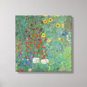 Gustav Klimt - Landentuin met zonnebloemen Canvas Afdruk (Voorkant)