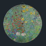 Gustav Klimt - Landentuin met zonnebloemen Dartbord<br><div class="desc">Landtuin met zonnebloemen / Boerderijen tuin met zonnebloemen - Gustav Klimt in 1905-1906</div>