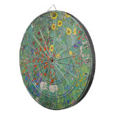 Gustav Klimt - Landentuin met zonnebloemen Dartbord (Voorkant Rechts)
