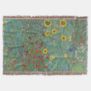Gustav Klimt - Landentuin met zonnebloemen Deken