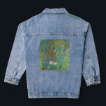 Gustav Klimt - Landentuin met zonnebloemen Denim Jacket<br><div class="desc">Landtuin met zonnebloemen / Boerderijen tuin met zonnebloemen - Gustav Klimt in 1905-1906</div>