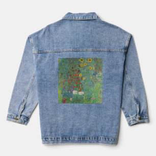 Gustav Klimt - Landentuin met zonnebloemen Denim Jacket