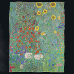 Gustav Klimt - Landentuin met zonnebloemen Fleece Deken<br><div class="desc">Landtuin met zonnebloemen / Boerderijen tuin met zonnebloemen - Gustav Klimt in 1905-1906</div>