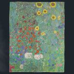 Gustav Klimt - Landentuin met zonnebloemen Fleece Deken<br><div class="desc">Landtuin met zonnebloemen / Boerderijen tuin met zonnebloemen - Gustav Klimt in 1905-1906</div>