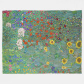 Gustav Klimt - Landentuin met zonnebloemen Fleece Deken (Voorkant (Horizontaal))