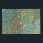 Gustav Klimt - Landentuin met zonnebloemen Gelamineerde Placemat<br><div class="desc">Landtuin met zonnebloemen / Boerderijen tuin met zonnebloemen - Gustav Klimt in 1905-1906</div>