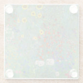 Gustav Klimt - Landentuin met zonnebloemen Glazen Onderzetter (Achterkant)