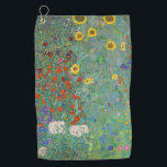 Gustav Klimt - Landentuin met zonnebloemen Golfhanddoek<br><div class="desc">Landtuin met zonnebloemen / Boerderijen tuin met zonnebloemen - Gustav Klimt in 1905-1906</div>
