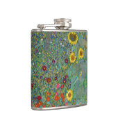 Gustav Klimt - Landentuin met zonnebloemen Heupfles (Rechts)