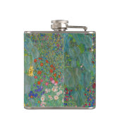 Gustav Klimt - Landentuin met zonnebloemen Heupfles (Achterkant)