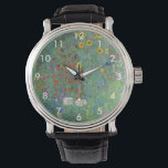 Gustav Klimt - Landentuin met zonnebloemen Horloge<br><div class="desc">Landtuin met zonnebloemen / Boerderijen tuin met zonnebloemen - Gustav Klimt in 1905-1906</div>
