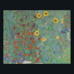 Gustav Klimt - Landentuin met zonnebloemen Imitatie Canvas Print<br><div class="desc">Landtuin met zonnebloemen / Boerderijen tuin met zonnebloemen - Gustav Klimt in 1905-1906</div>