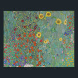 Gustav Klimt - Landentuin met zonnebloemen Imitatie Canvas Print<br><div class="desc">Landtuin met zonnebloemen / Boerderijen tuin met zonnebloemen - Gustav Klimt in 1905-1906</div>