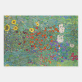 Gustav Klimt - Landentuin met zonnebloemen Inpakpapier Vel (Voorkant 3)