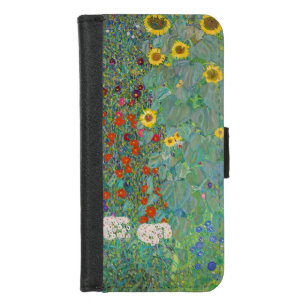 Gustav Klimt - Landentuin met zonnebloemen iPhone 8/7 Portemonnee Hoesje