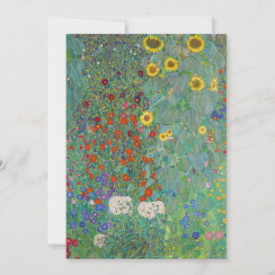 Gustav Klimt - Landentuin met zonnebloemen Kaart