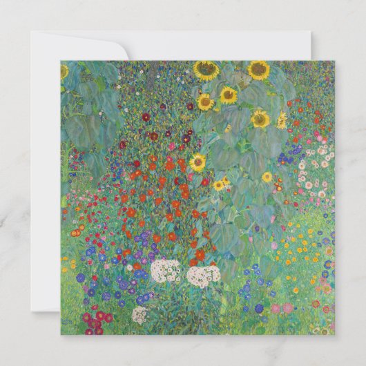 Gustav Klimt - Landentuin met zonnebloemen Kaart (Voorkant)