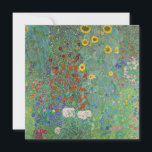 Gustav Klimt - Landentuin met zonnebloemen Kaart<br><div class="desc">Landtuin met zonnebloemen / Boerderijen tuin met zonnebloemen - Gustav Klimt in 1905-1906</div>